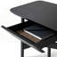 Bureau en bois massif noir avec 1 tiroir-1038794369
