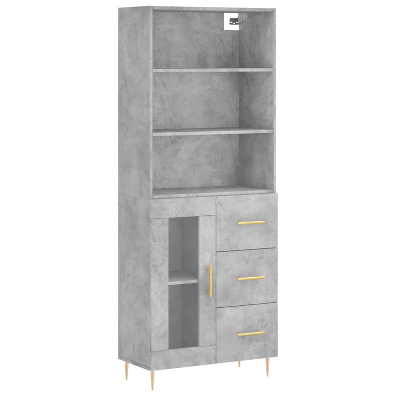 Mithalesh 69.5cm Sideboard, Concrete Grey