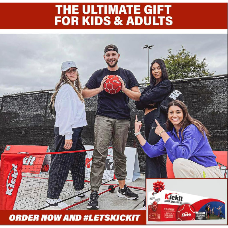 Ensemble de tennis Kickit Soccer - rouge, H 48 po x l 24 po x P 78 po