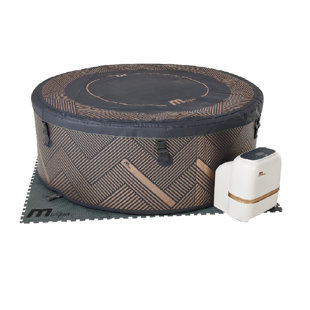 MSpa 4 - Jet ABS, Plastic Round Plug And Play Hot Tub in Brown
