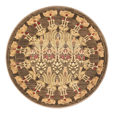 Moore Ikat Brown Area Rug