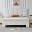 Lit plateforme capitonné en lin Coletti avec tête de lit de 112 cm (44 po), blanc, grand lit-1939394462-1939394457