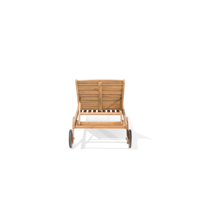 Wooler 195cm Long Reclining Acacia Single Chaise