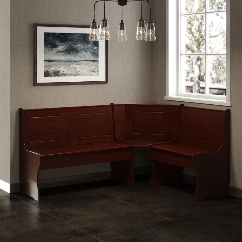 Ensemble de coin-repas en bois Heartlynn Classic, Noyer rouge