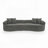 Chenille Boneless 4-Seater Sectional Curved Sofa,No Assembly Needed-1069527052