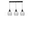 Lustre moderne avec hauteur réglable, corps en métal et capuchon en verre, 23,6 po x 7,9 po x 1,2 po | 3 x douilles E27, 40 W maximum (ampoule non incluse) | Design élégant blanc et noir pour le salon, la salle à manger et le vestibule-2108508516-2108508517-2108508520