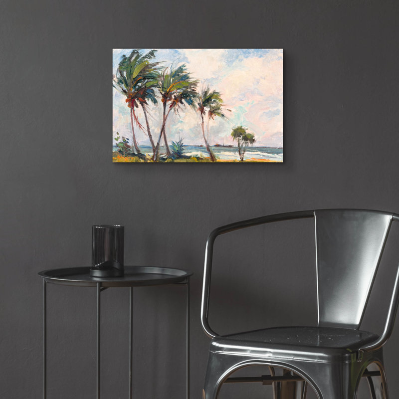 «Six Palms» par Richard A. Rodgers, acrylique, H 16 po x l 24 po x P 0,2 po