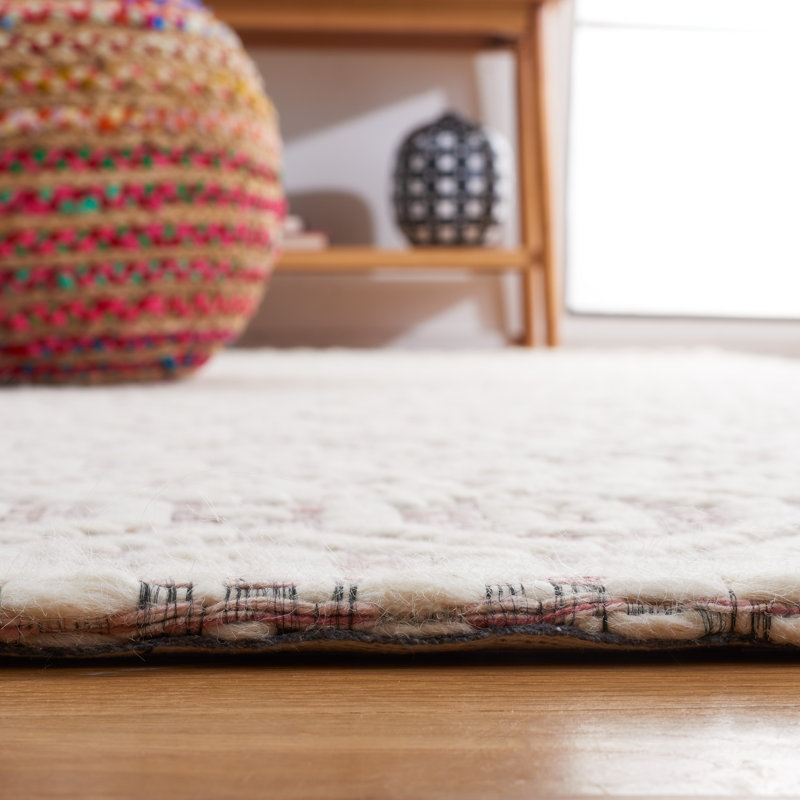 Jayliz Hand Woven Performance Geometric Rug, Square 6'