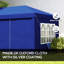 Outsunny 3 x 6 m Garden Pop Up Gazebo with Sidewalls Water Resistant Blue