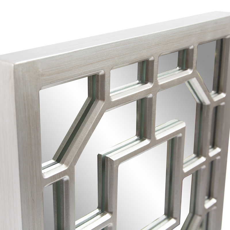 Lynnessa Rectangle Mirror, Champagne Silver