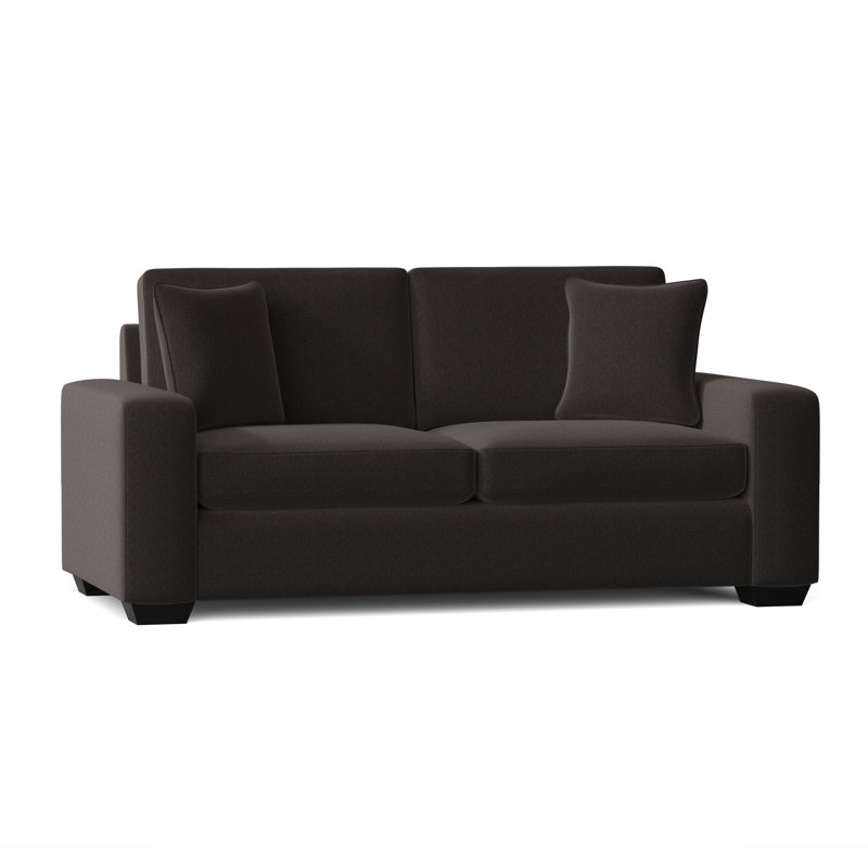 Anastase 79'' Upholstered Sofa, Espresso, Giovanna Pewter