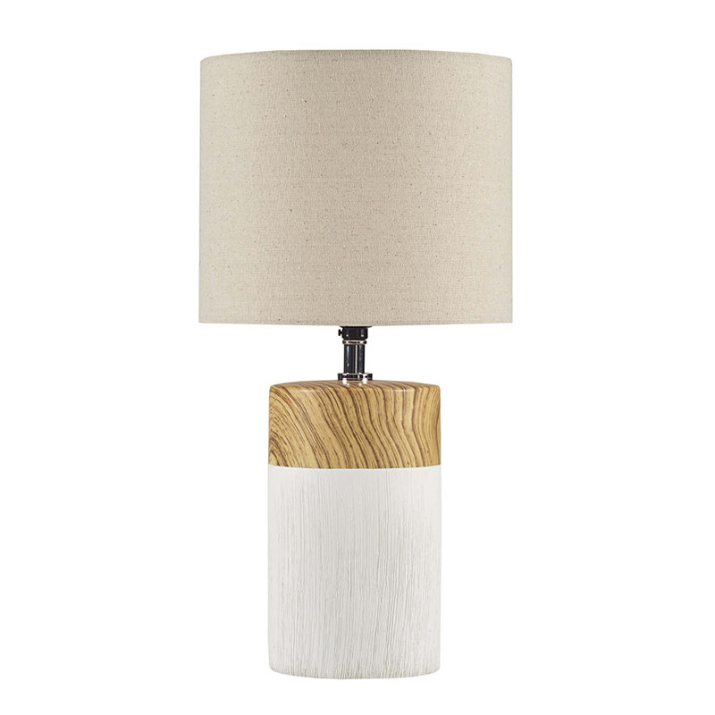 Lampe de table texturée, Crème, crème, Blanc