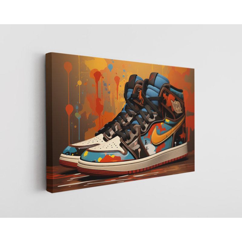 Art sur toile avec espadrilles Urban Graffiti, H 20 po x l 30 po