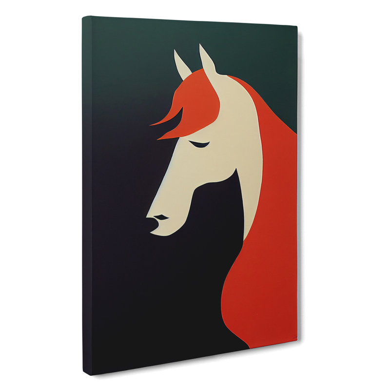 Abstract Horse No.8 - Wrapped Canvas, 60cm H x 40cm W x 3cm D