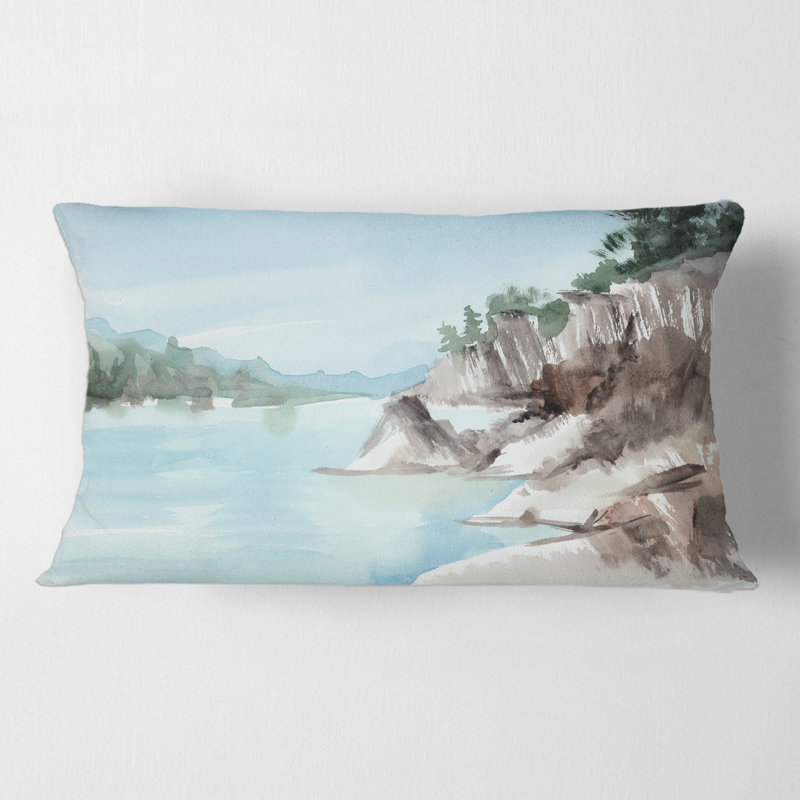 Housse et insert de coussin rectangulaire Rocks by the Lake