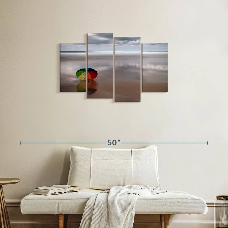 Parasol de plage Gillard Rainbow, H 22 po x l 36 po