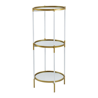 Elegant 3-Tier Circular Glass Shelf, Blending Modern Minimalism With Art Deco Flair For Refined Home Decor