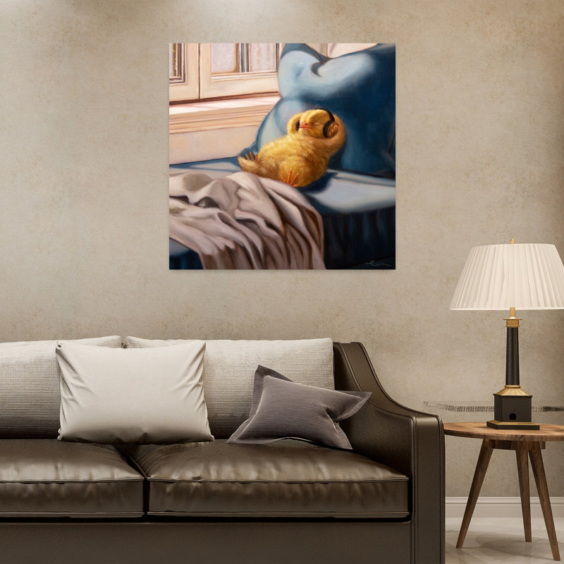 Cozy Beats, art urbain contemporain, H 32 po x l 32 po