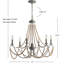 Lustre carré en fer Carnes
