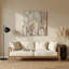 Abstrait, formes 42, art mural gris en métal-853302917