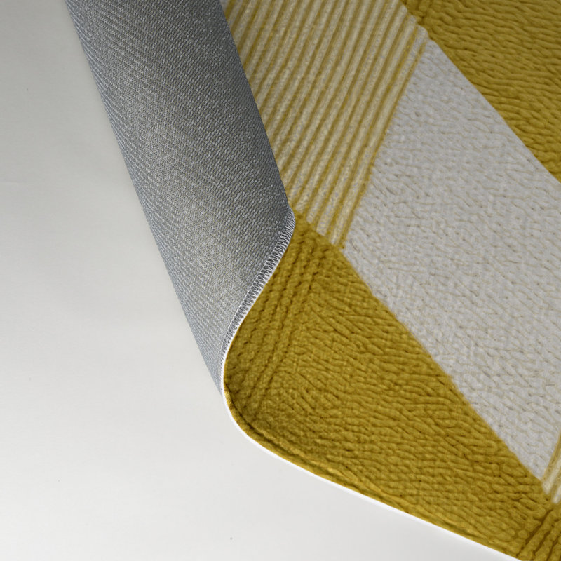 Tapis d'intérieur et d'extérieur à carreaux beige