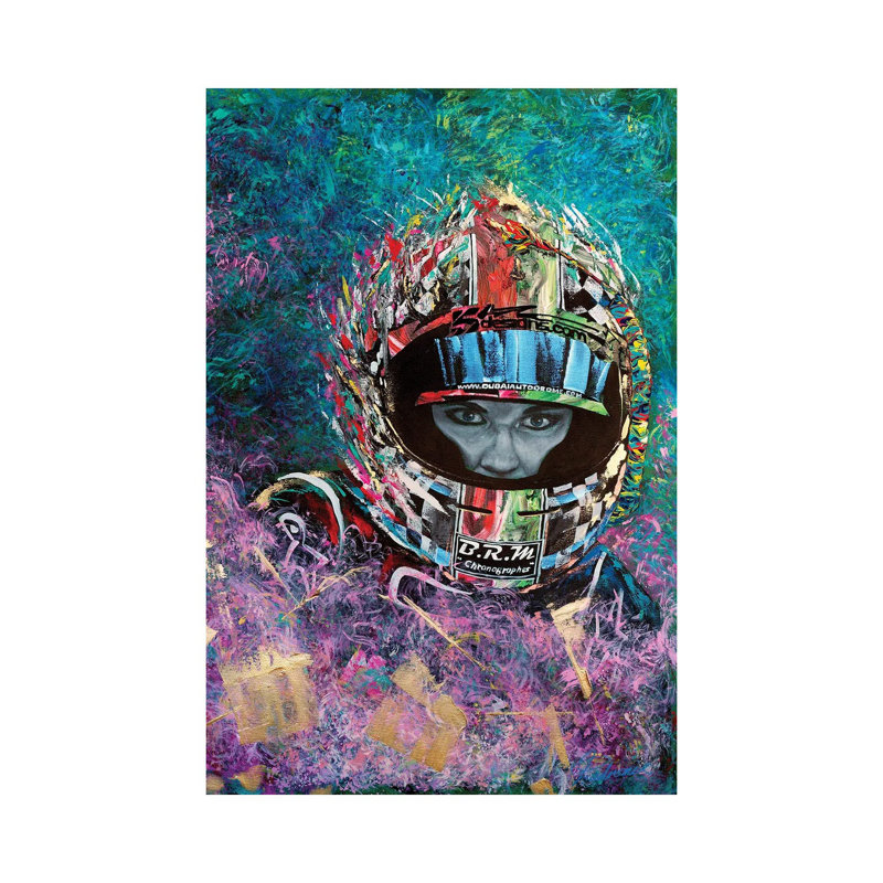 Racer Laura Luft by Tadaomi Kawasaki - Wrapped Canvas Painting, 152.5 cm H x 101.5 cm W
