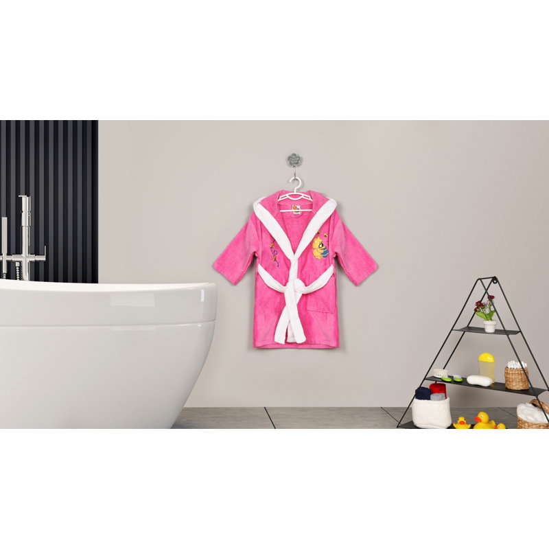 Peignoir 100% coton Clintonville, Enfants S, Fuchsia