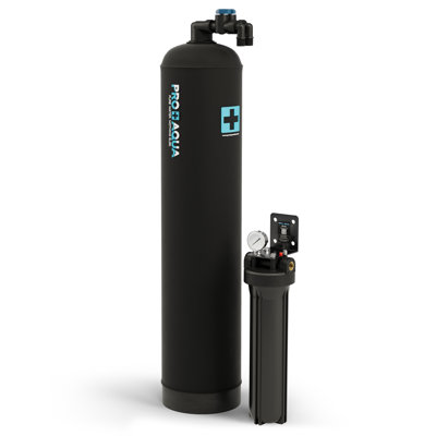 Whole House Salt-Free Water Softener Conditioner with Single Stage Carbon Filtration System, High Flow 20 GPM