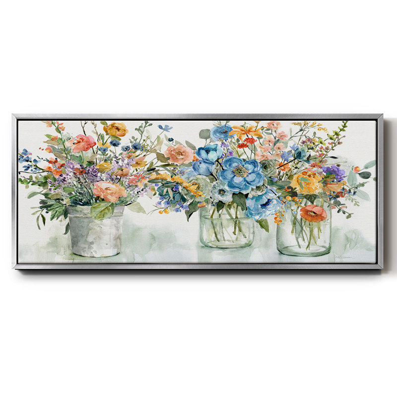 Expositions de marché aux fleurs - Toile encadrée, H 8 po x l 20 po