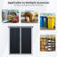 Armoire de rangement extérieure en résine imperméable 5X3 pi avec portes verrouillables pour vélos et meubles de patio noir