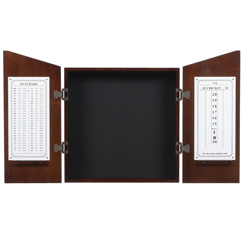 Wood Dartboard Cabinet By RAM Game Room, Cappuccino