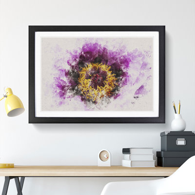 Purple Peony Flower Vol.1 - Single Picture Frame Print on Wood