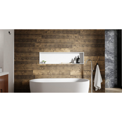 Niche de douche encastrée noire l 48 po x H 12,6 po Badeloft NS-04-BLK