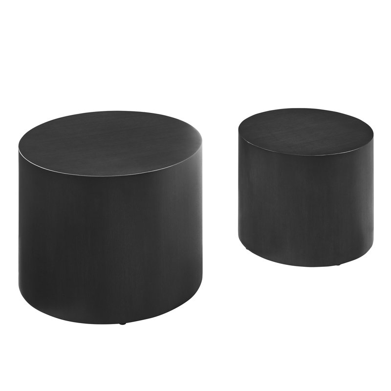 Amani Round Nesting Coffee Tablesset Of 2, Black