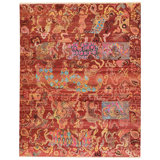 Red Alchemy Traditional Wool Linen Blend Rug - 8'3"" x 10'5""