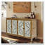Armoire de rangement à quatre portes en bois sculpté