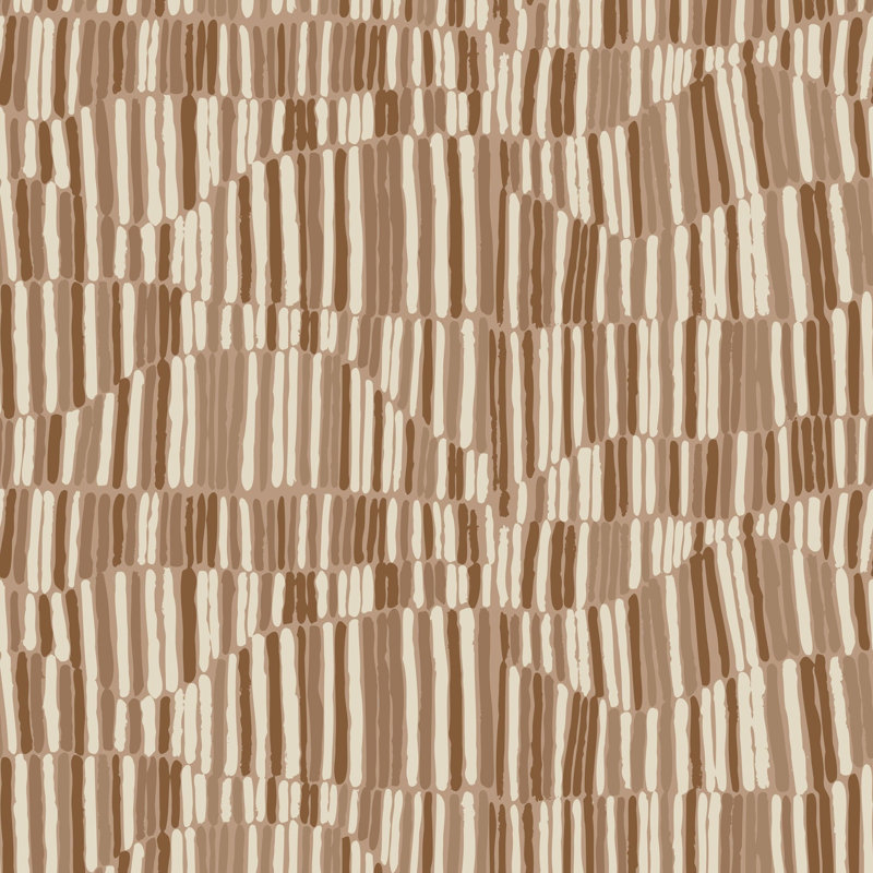 Jamaican Waves Wallpaper, Cocoa Brown, Faux Grasscloth, Non-Pasted