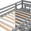 Lit simple superposé gris avec gigogne et structure en bois massif-1508613938