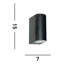 Amelia Powder Coated Finish 2 - Bulb 15cm H Outdoor Armed Sconce-1833172019