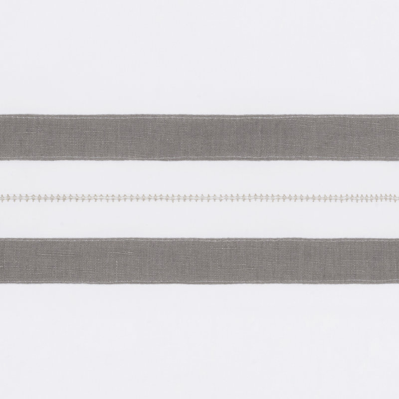 Malibu Sheet Set, White/Steel Gray, Twin Sheet Set with 2  Pillowcases