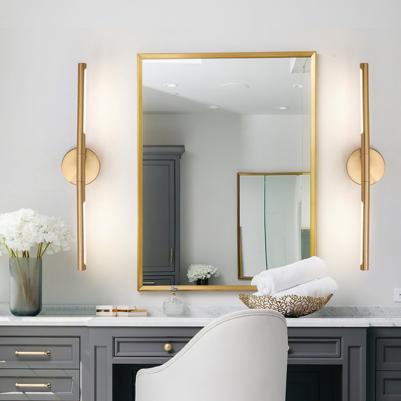 Salween 24" Modern Dimmable LED 18W 360° Rotatable Bathroom Vanity Light, Gold