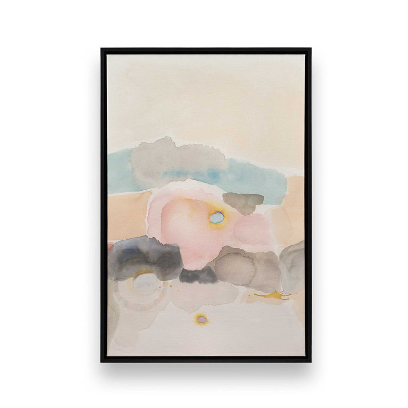 Pastel Watercolor Dreams I, reproduction sur toile dans un cadre, H 18,75 po x l 12,75 po, Noir satiné