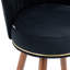2 tabourets de bar à hauteur de comptoir - pieds en bois massif pivotant à 360 degrés et repose-pieds intérieur rembourré, tabourets noirs, pieds fixes, repose-pieds, siège de style rétro confortable