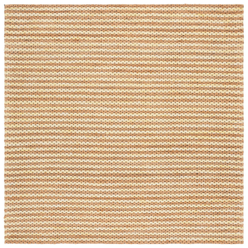 Martha Stewart 9526 Hand Tufted 40% Jute; 40% Wool; 20% Cotton Striped Rug, Square 6'