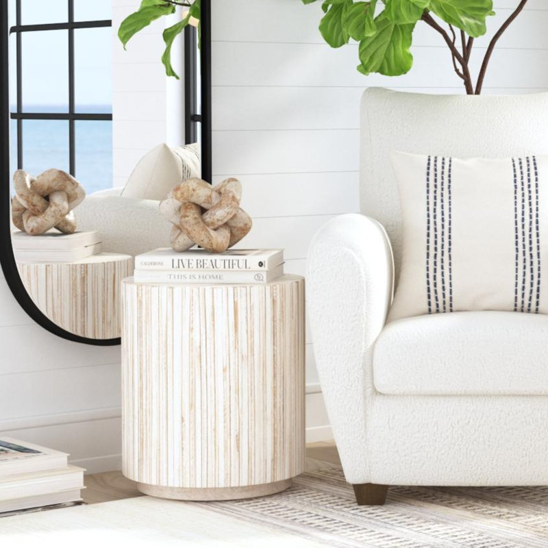 Karle End Table, White
