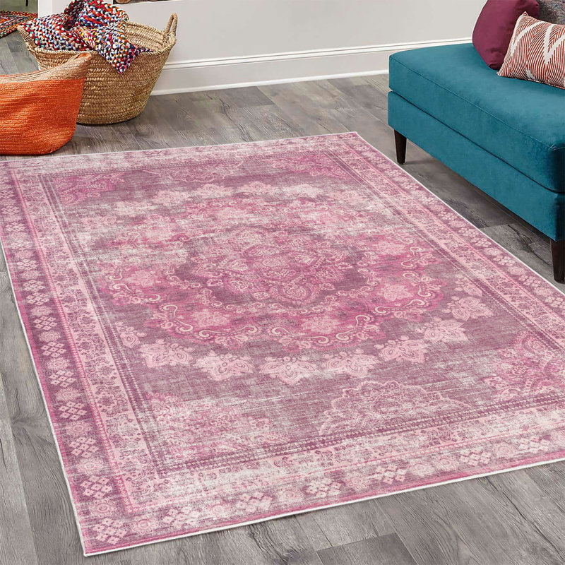 Tapis décoratif Mchail, Rectangle 4 pi x 5 pi 5 po