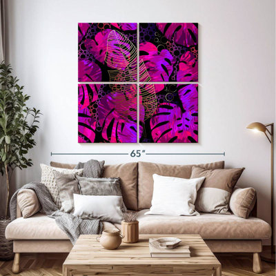 Harnek rose vif Monstera