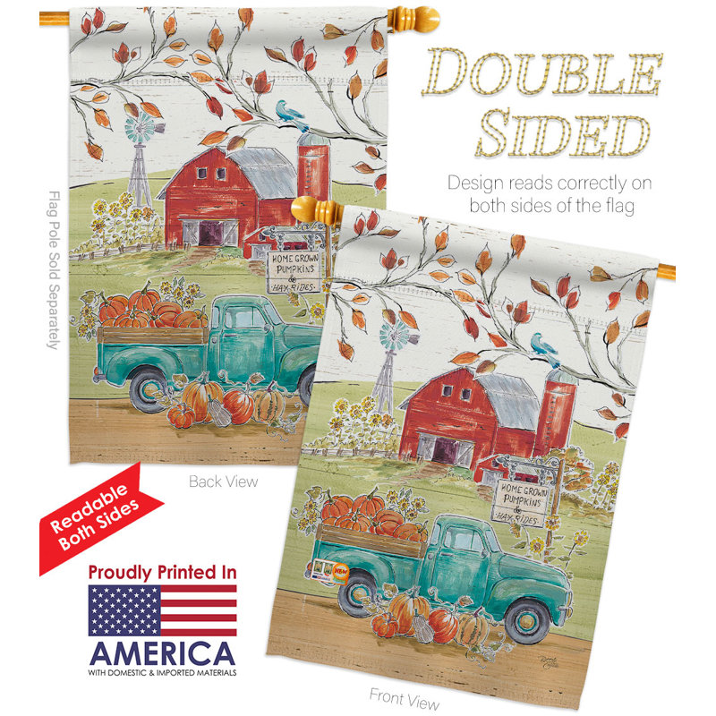 Drapeau de maison 40 po x 28 po en polyester Grow Farm