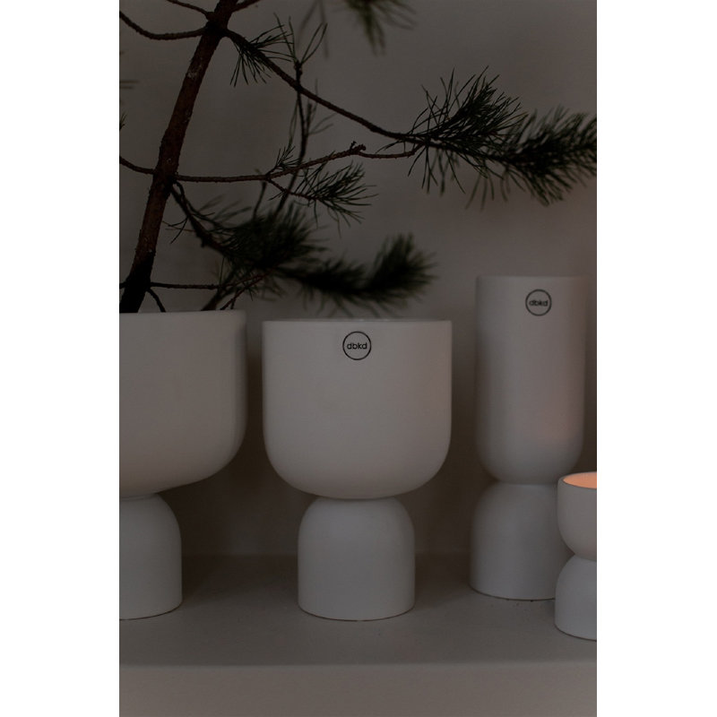 Poteau de poteau blanc, H 7,87 po x l 5,12 po x P 5,12 po