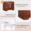 Table de chevet Mid-Century avec 2 tiroirs et table d'appoint-263662355